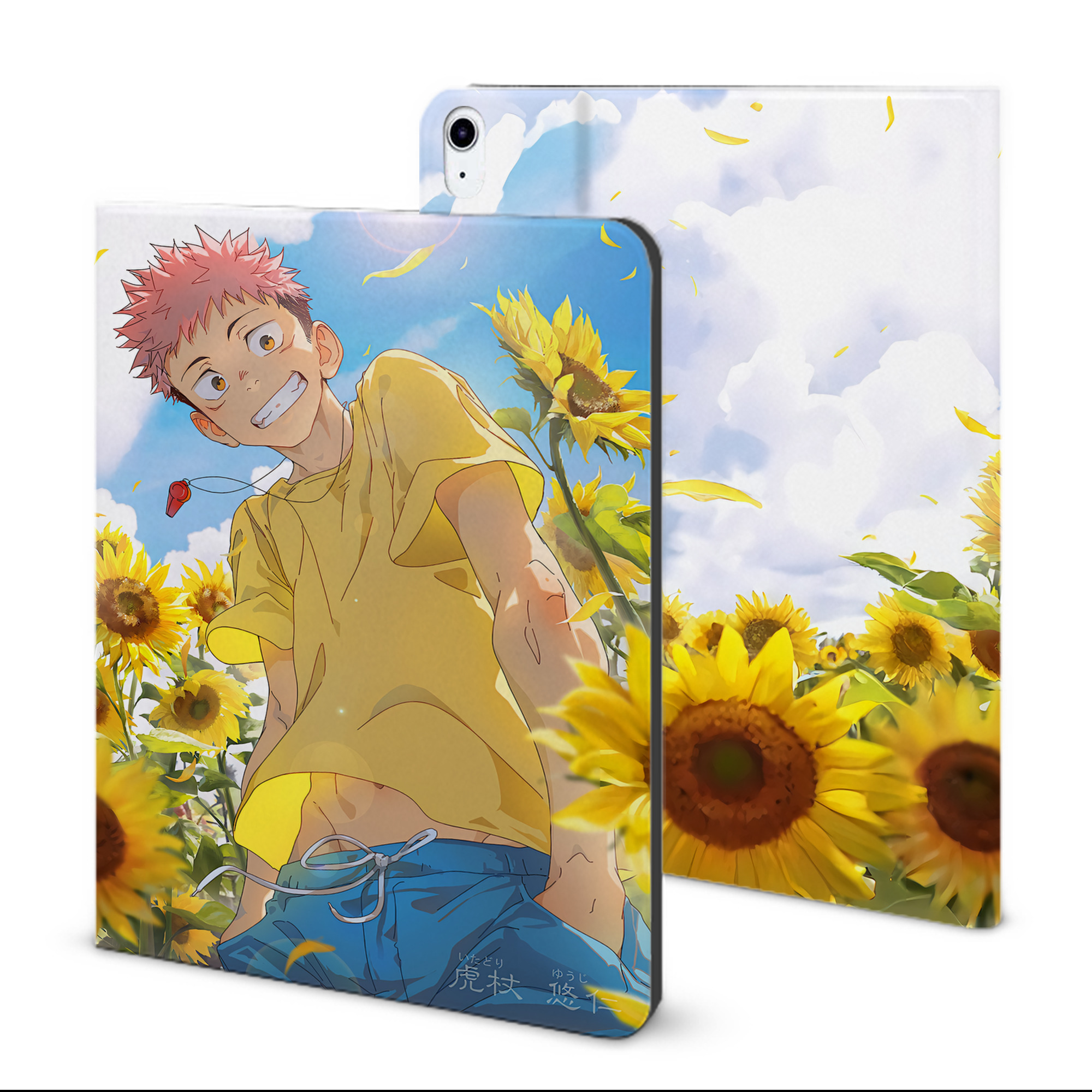 （画像用） 呪術廻戦 Jujutsu Kaisen IPad ケース ブック型 PUレザー TPU 耐衝撃 軽量 薄型 ペン収納なし 全面保護 IPad 各モデル対応